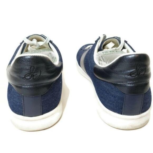 Sam Edelman men Denim navy blue Lace-Up Sneakers Size 10 Blue & White - Picture 5 of 10
